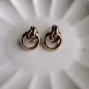 Gold statement earrings